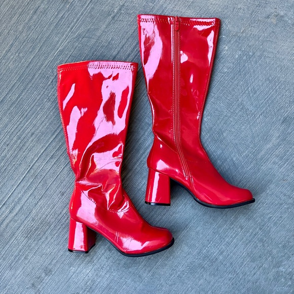 Cherry Red Go Go Boots 🍒 - Picture 2 of 2